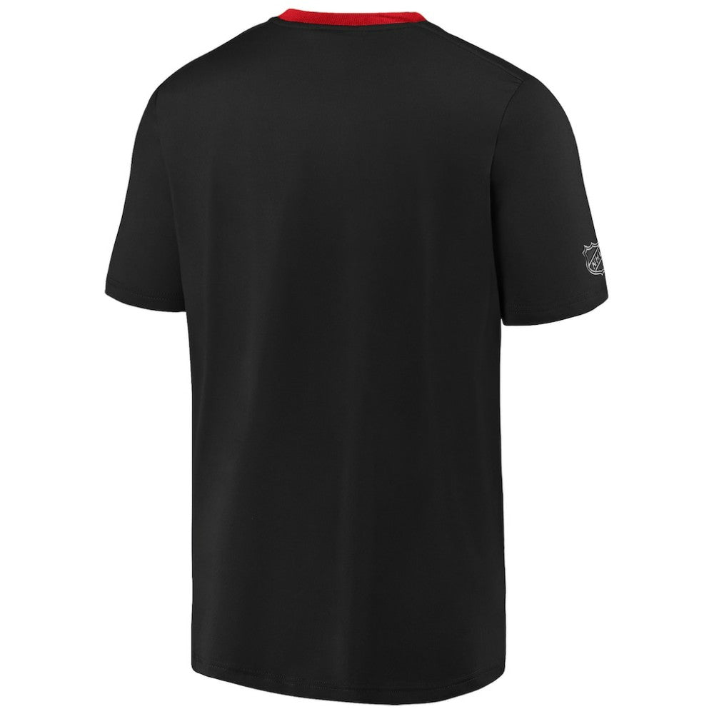 NHL Black Ottawa Senators Fanatics Authentic Pro Locker Room Performance T-Shirt