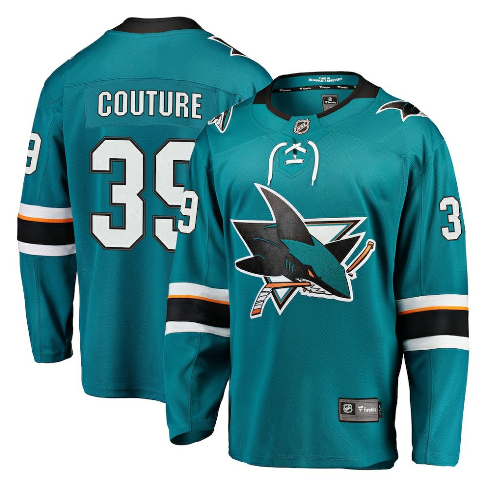 NHL Teal Logan Couture San Jose Sharks Fanatics Breakaway Jersey