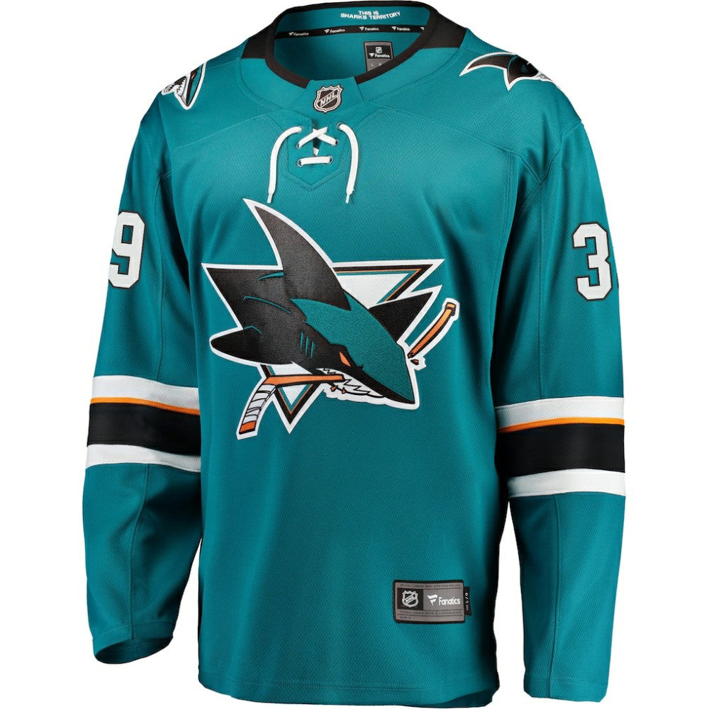 NHL Teal Logan Couture San Jose Sharks Fanatics Breakaway Jersey