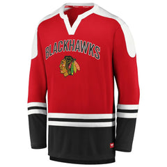 NHL Red/Black Chicago Blackhawks Fanatics Iconic Slapshot Long Sleeve T-Shirt