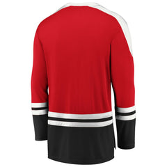 NHL Red/Black Chicago Blackhawks Fanatics Iconic Slapshot Long Sleeve T-Shirt