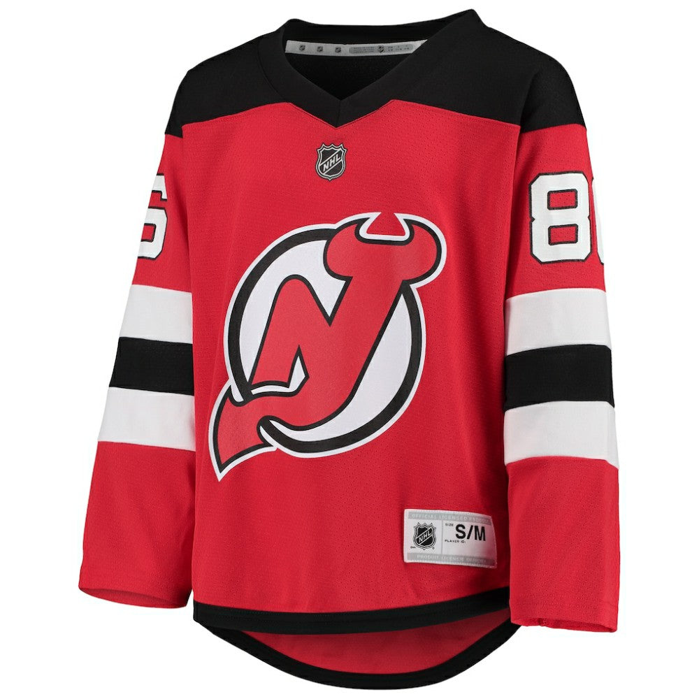 NHL Red Jack Hughes New Jersey Devils Youth Home Player Replica Jersey