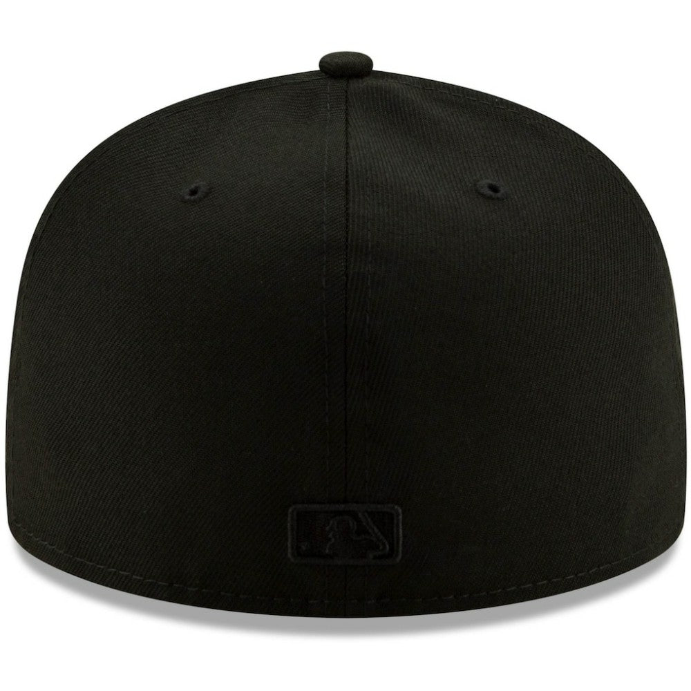 MLB San Diego Padres New Era Black on Black 59FIFTY Fitted Hat