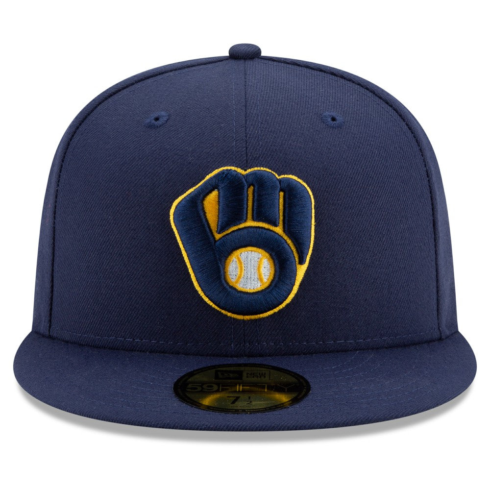 MLB Milwaukee Brewers New Era Home Authentic Collection On-Field 59FIFTY Fitted Hat