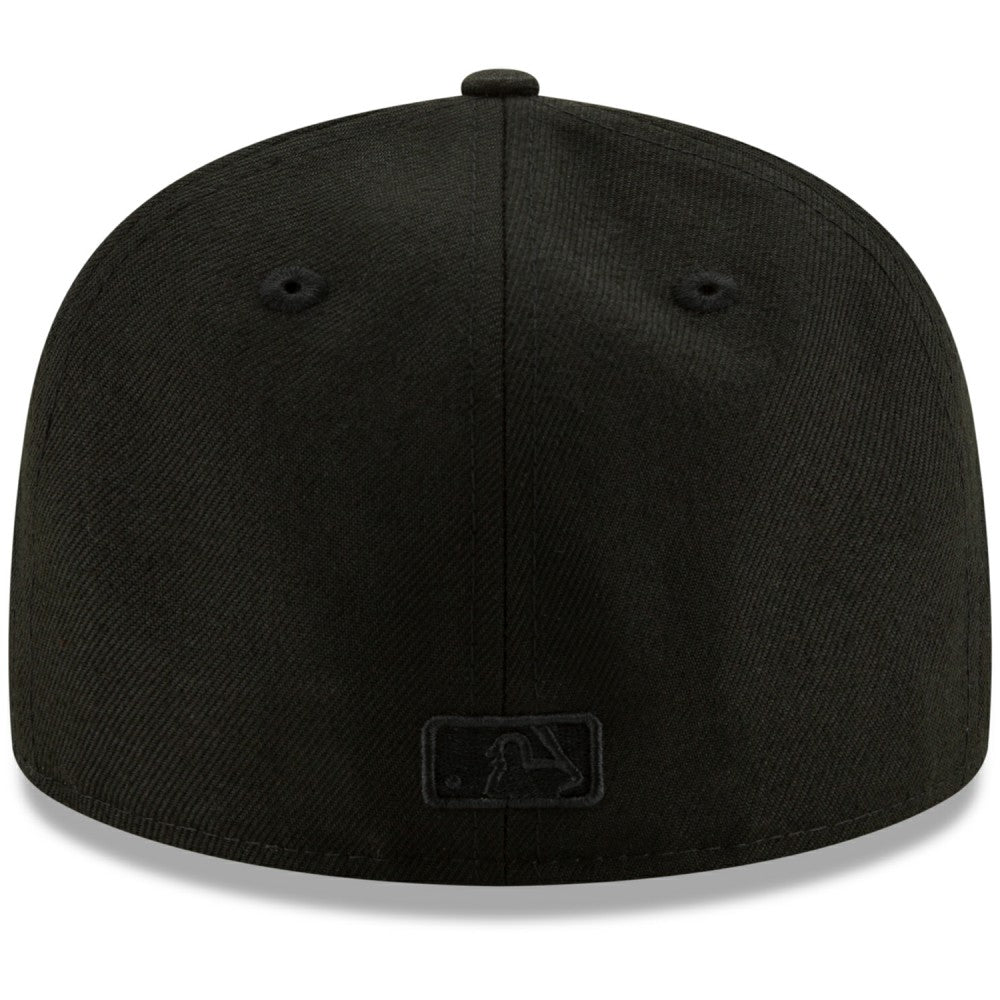 MLB Milwaukee Brewers New Era Black on Black 59FIFTY Fitted Hat