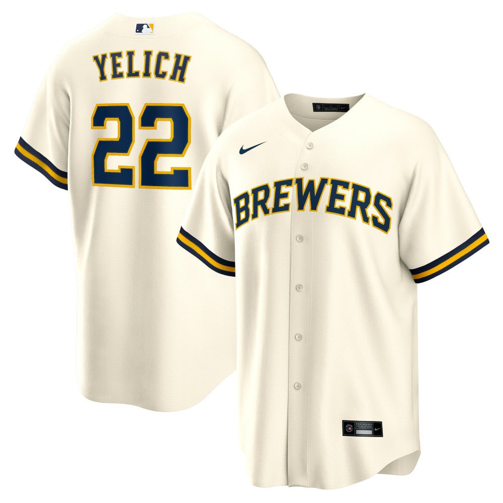 MLB Christian Yelich Milwaukee Brewers Nike Home Replica Player Jersey