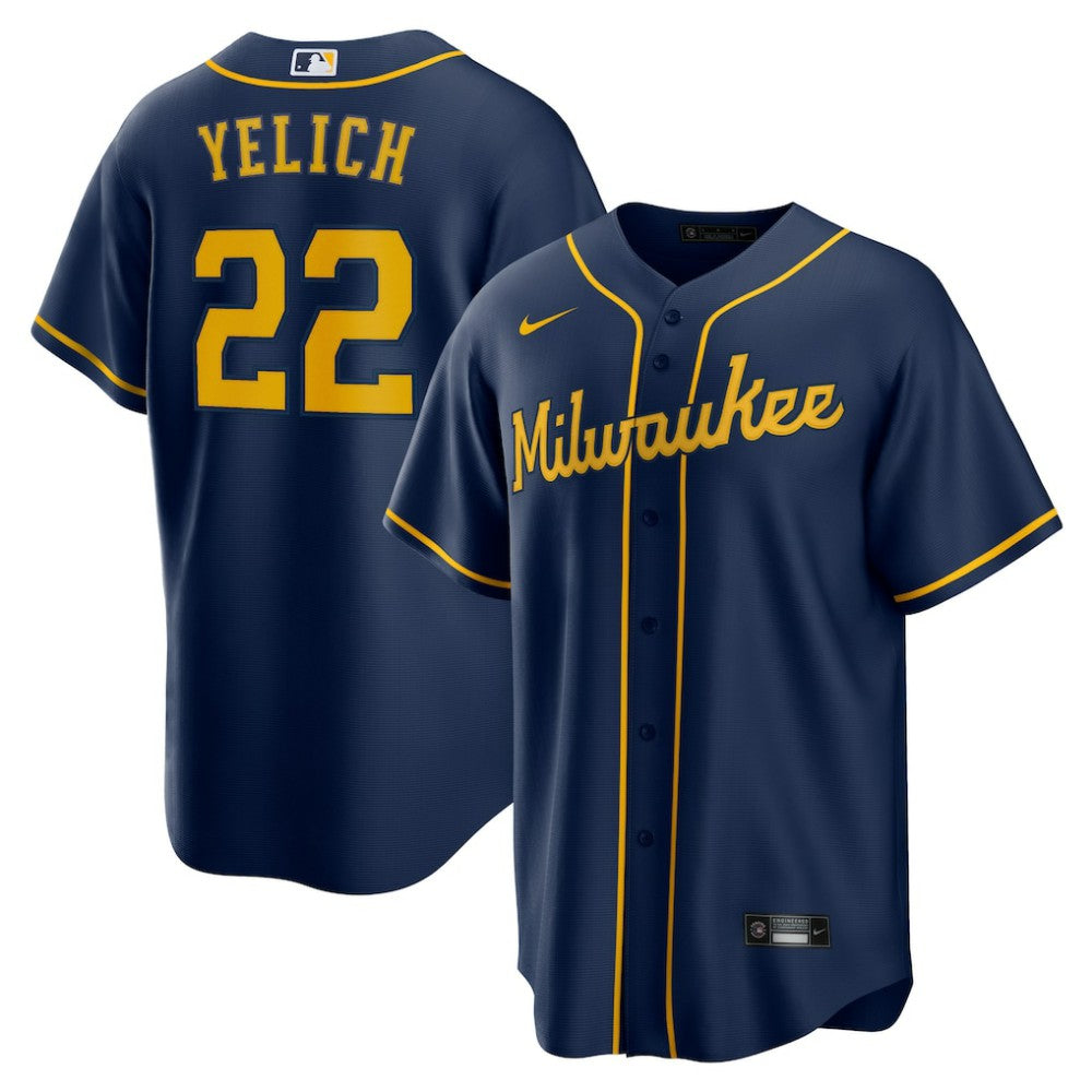 MLB Christian Yelich Milwaukee Brewers Nike Alternate 2 Replica Jersey