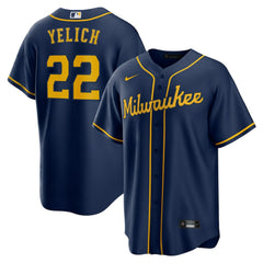 MLB Christian Yelich Milwaukee Brewers Nike Alternate 2 Replica Jersey