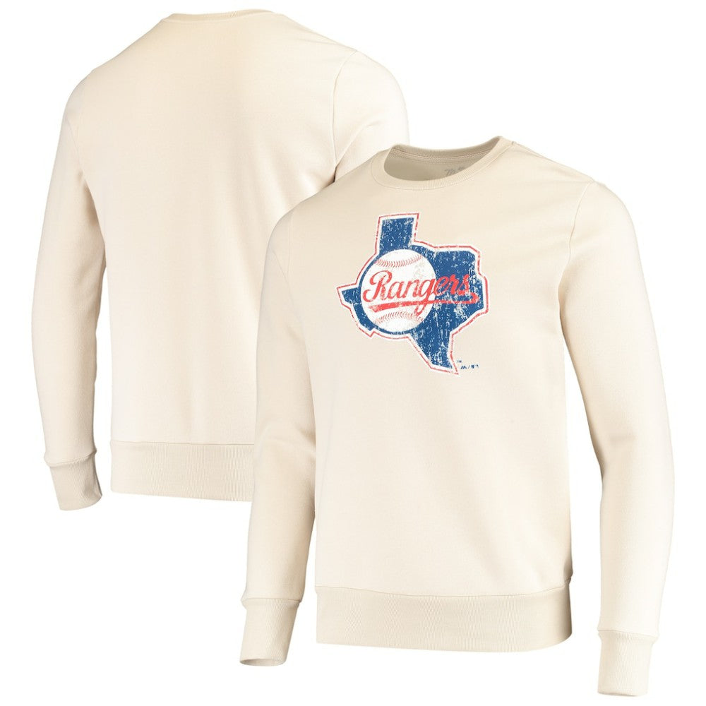 MLB Texas Rangers Majestic Threads Fleece Pullover Sweatshirt