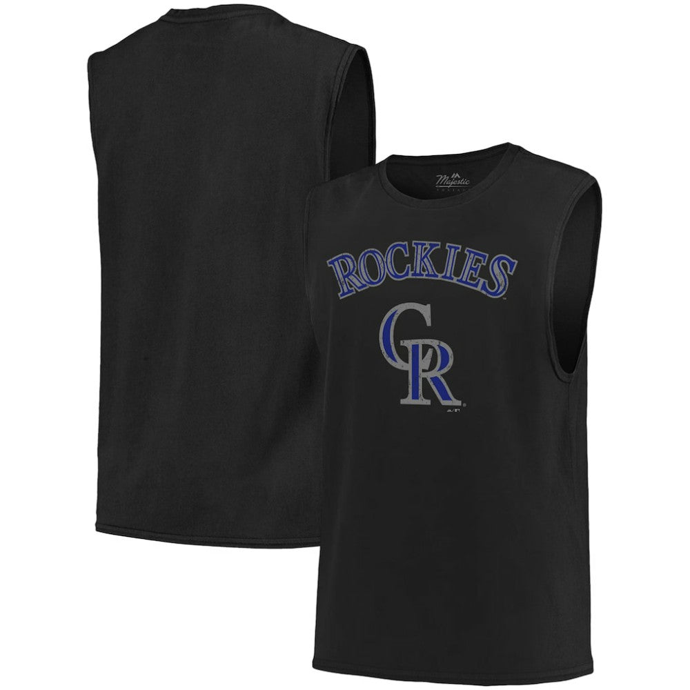 MLB Colorado Rockies Majestic Threads Softhand Muscle Tank Top