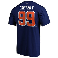 NHL Royal Wayne Gretzky Edmonton Oilers Fanatics Authentic Stack Retired Player Name & Number T-Shirt