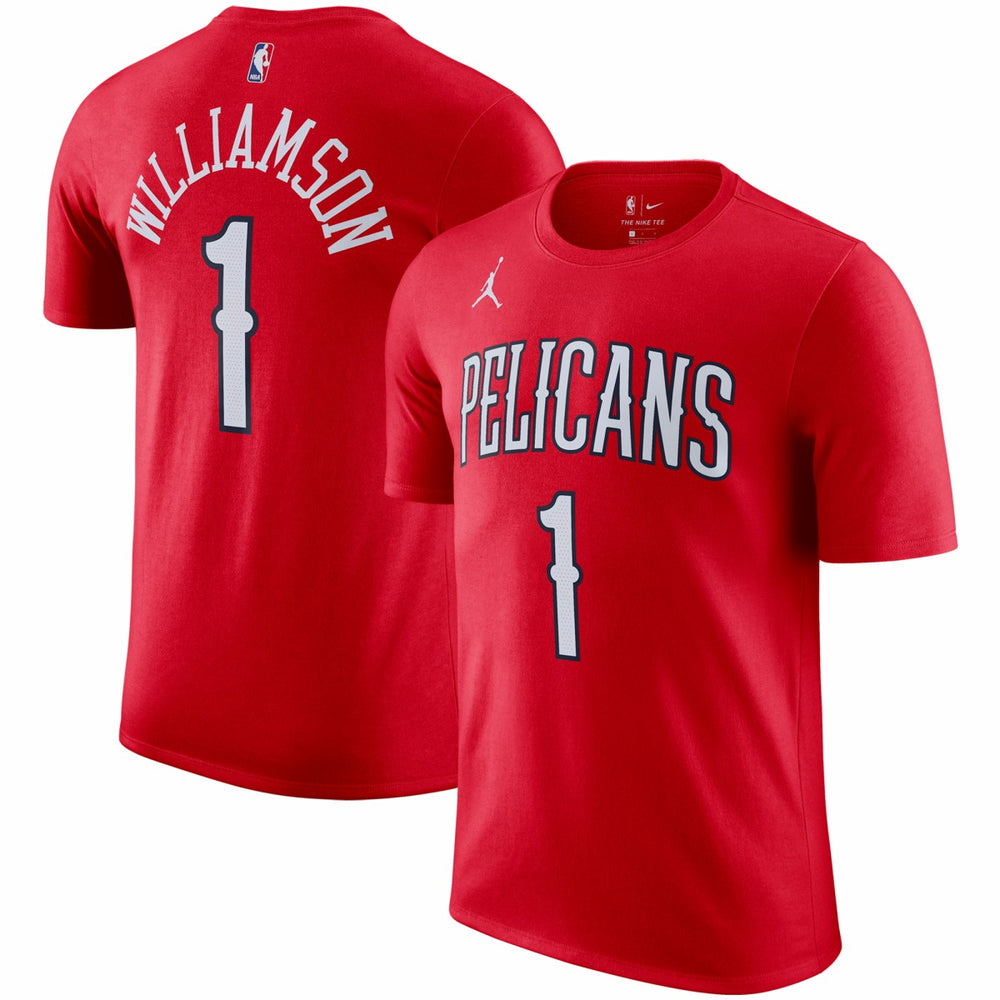 NBA New Orleans Pelicans Jordan Brand 2020/21 Zion Williamson Statement Name & Number T-Shirt