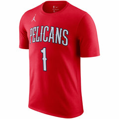 NBA New Orleans Pelicans Jordan Brand 2020/21 Zion Williamson Statement Name & Number T-Shirt
