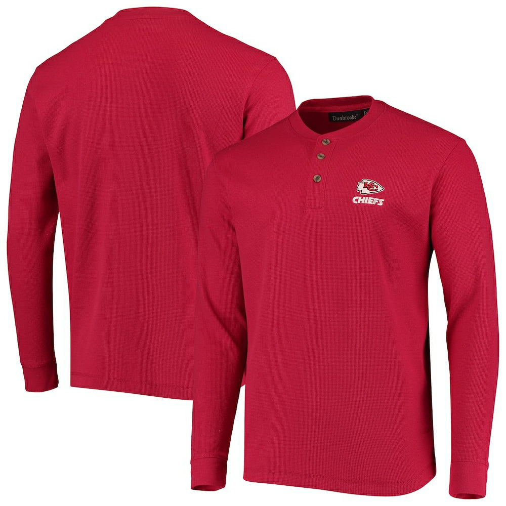 Dunbrooke Logo Maverick Thermal Henley Long Sleeve T-Shirt - Kansas City Chiefs