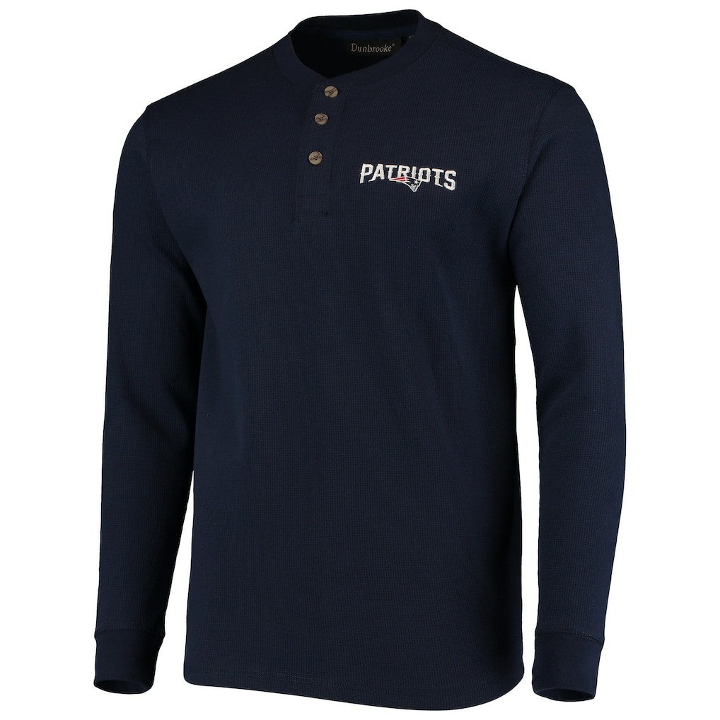 Dunbrooke Logo Maverick Thermal Henley Long Sleeve T-Shirt - New England Patriots