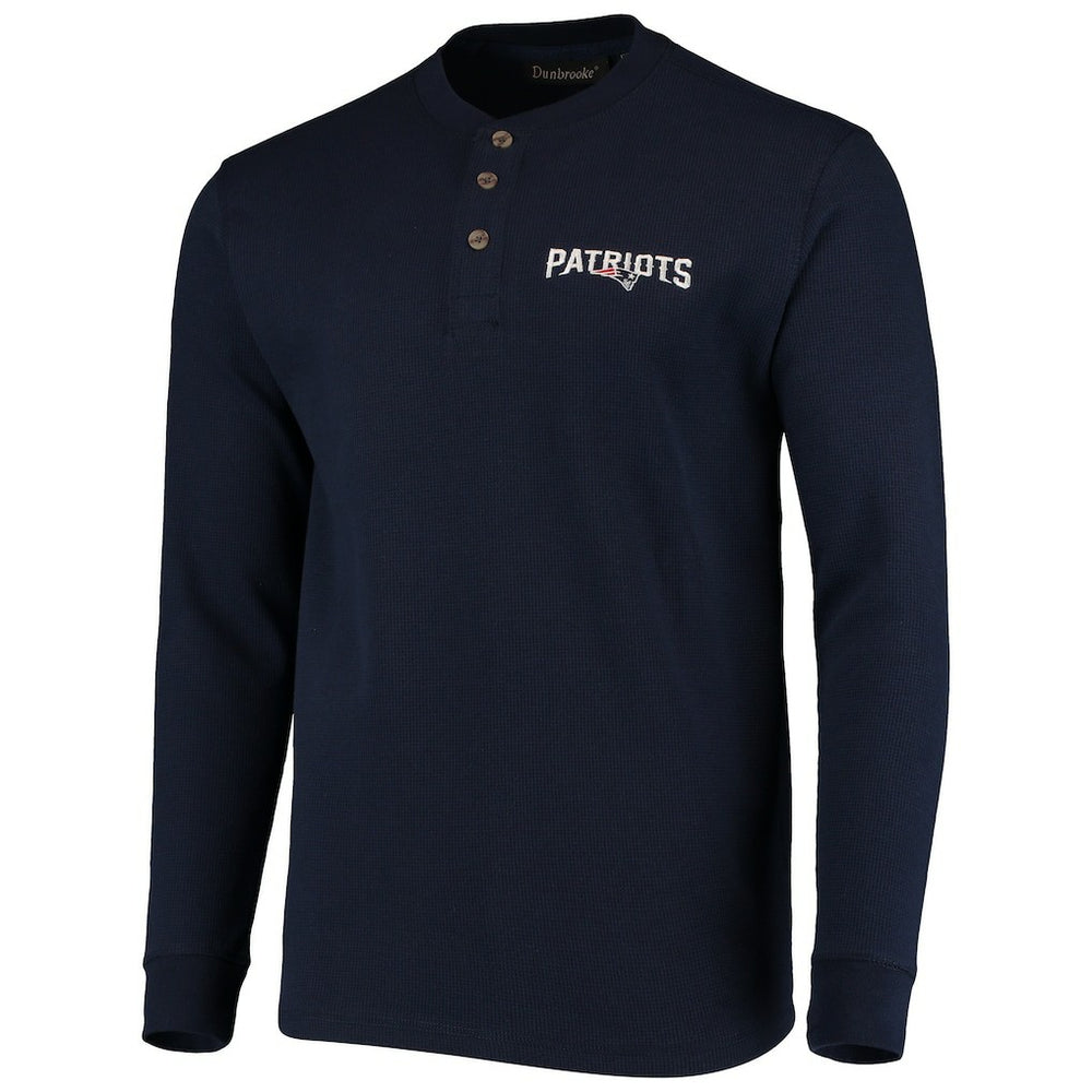 Dunbrooke Logo Maverick Thermal Henley Long Sleeve T-Shirt - New England Patriots