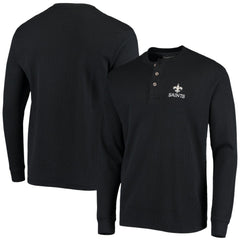 Dunbrooke Logo Maverick Thermal Henley Long Sleeve T-Shirt - New Orleans Saints