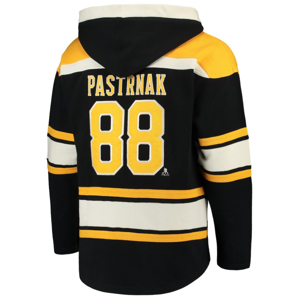 NHL Black David Pastrnak Boston Bruins '47 Player Lacer Pullover Hoodie