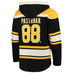 NHL Black David Pastrnak Boston Bruins '47 Player Lacer Pullover Hoodie