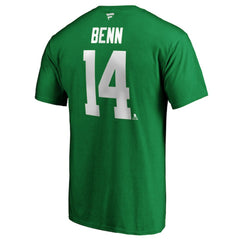 NHL Kelly Green Jamie Benn Dallas Stars Fanatics Authentic Stack Player Name & Number T-Shirt