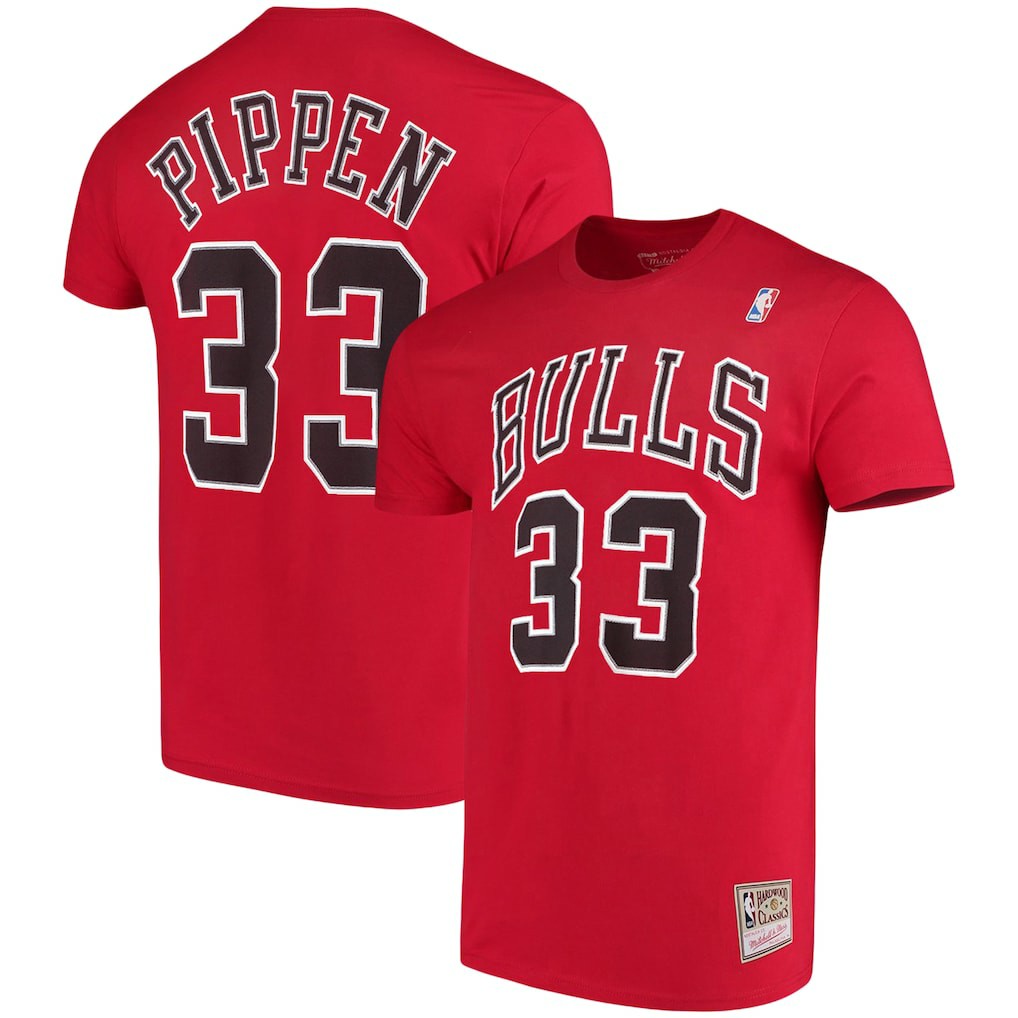 NBA Scottie Pippen Chicago Bulls Hardwood Classics Name & Number Player T-Shirt sale