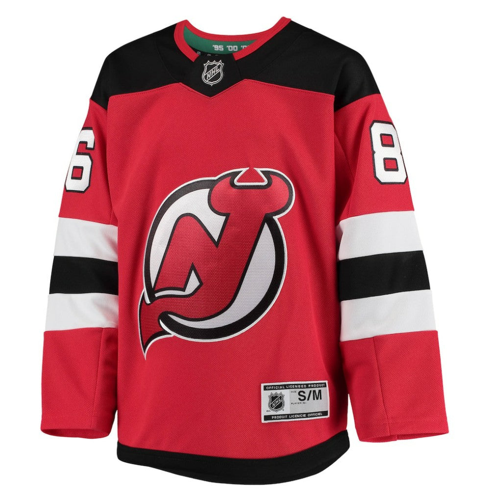 NHL Red Jack Hughes New Jersey Devils Youth Home Premier Player Jersey