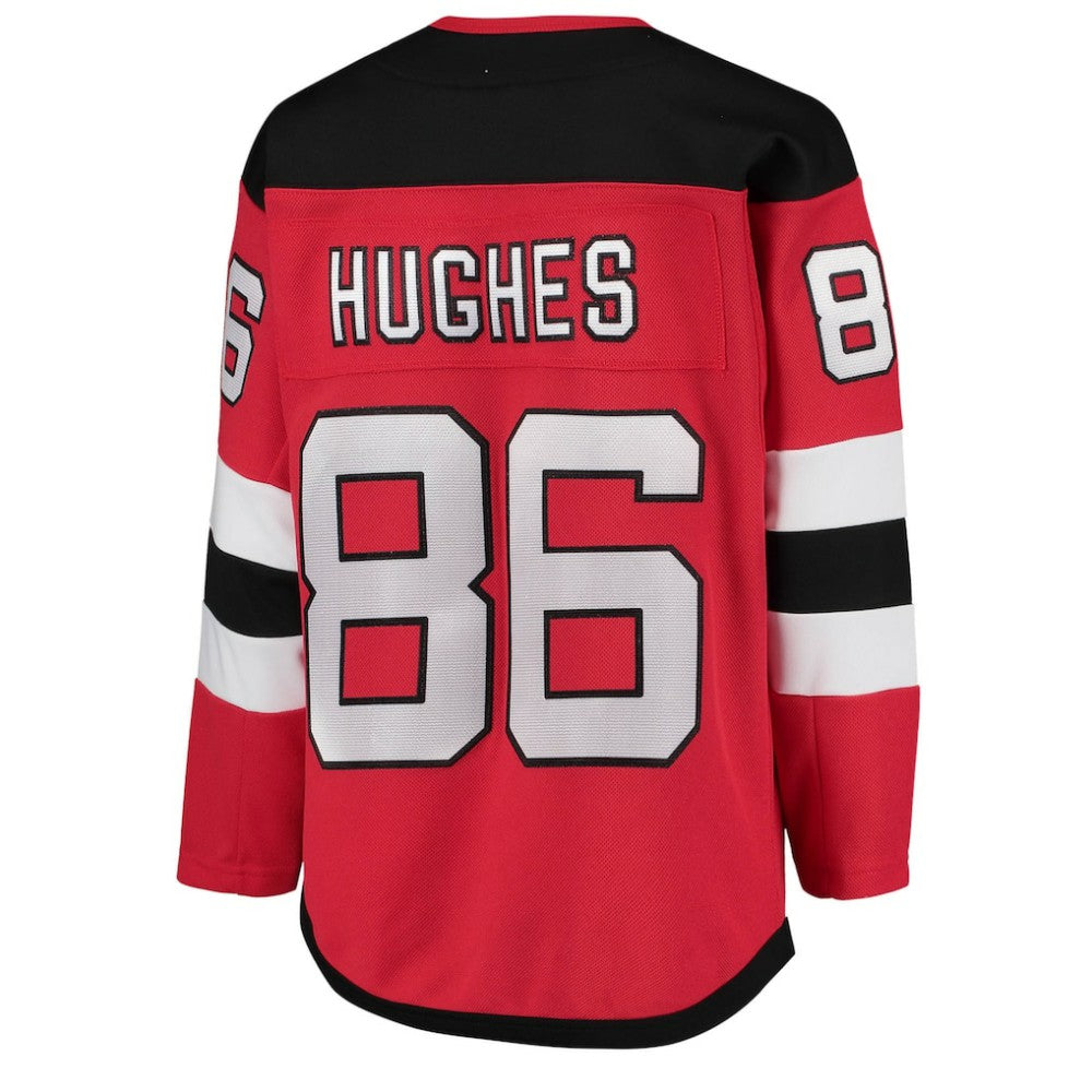 NHL Red Jack Hughes New Jersey Devils Youth Home Premier Player Jersey
