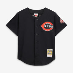 MLB Ken Griffey Jr. Cincinnati Reds Mitchell & Ness Cooperstown Collection Mesh Batting Practice Button-Up Jersey