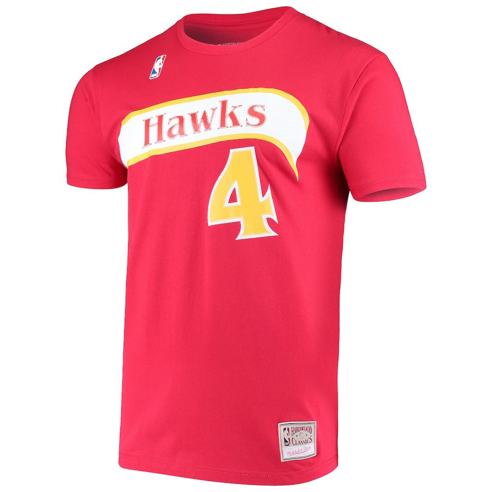 NBA Spud Webb Atlanta Hawks Hardwood Classics Name & Number T-Shirt