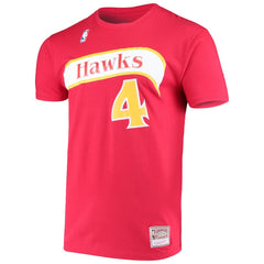 NBA Spud Webb Atlanta Hawks Hardwood Classics Name & Number T-Shirt