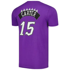 NBA Vince Carter Toronto Raptors Hardwood Classics Stitch Name & Number T-Shirt