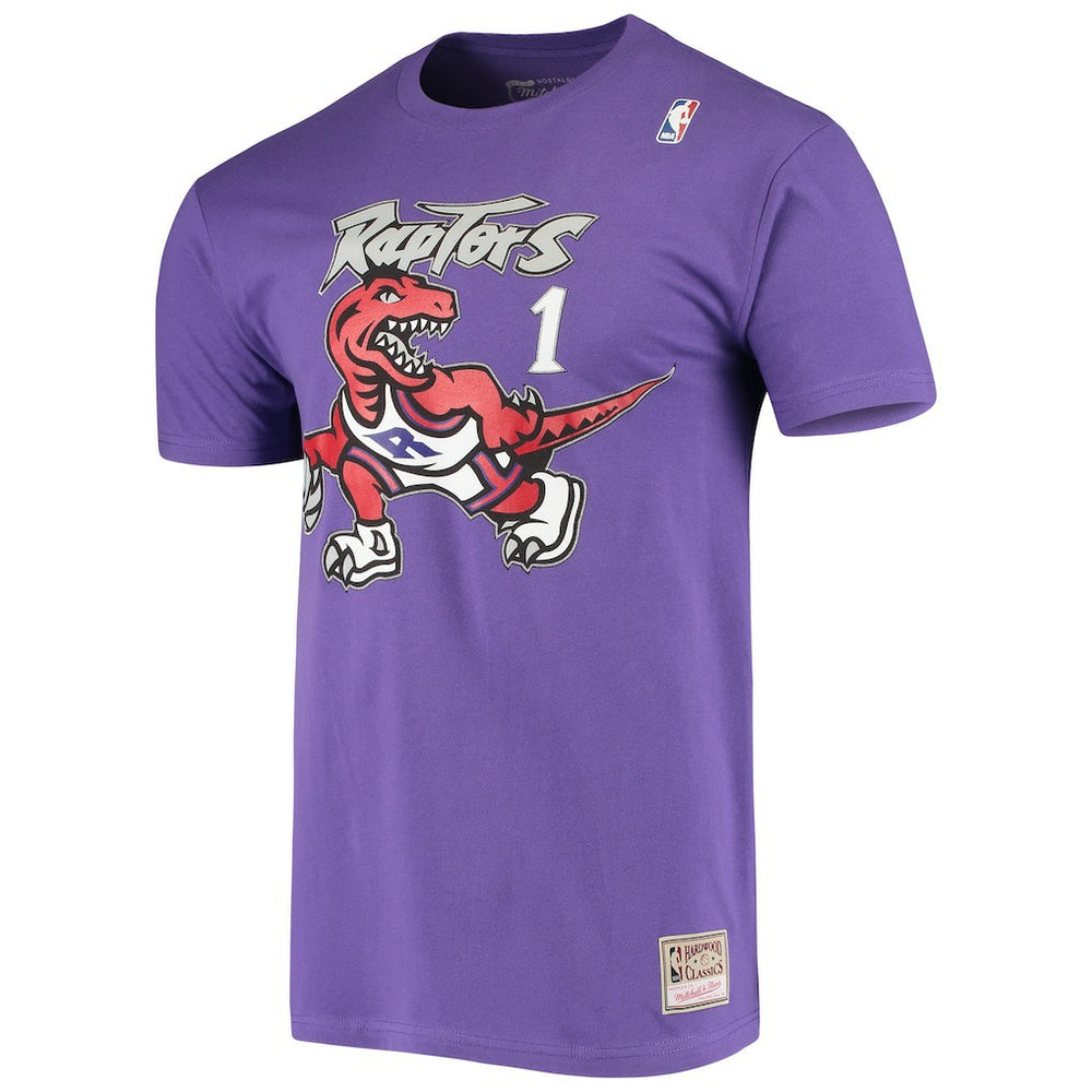 NBA Tracy McGrady Toronto Raptors Hardwood Classics Stitch Name & Number T-Shirt