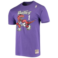 NBA Tracy McGrady Toronto Raptors Hardwood Classics Stitch Name & Number T-Shirt