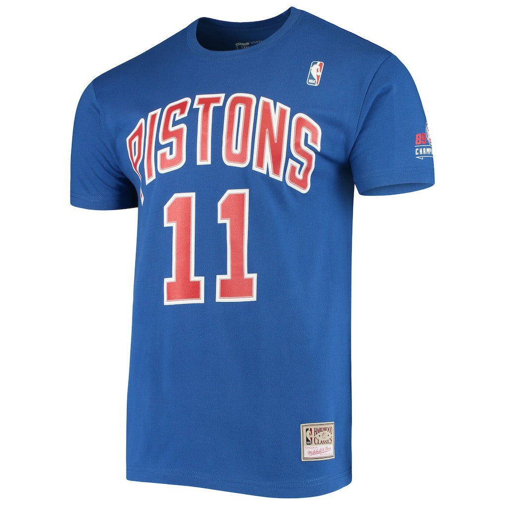 NBA Isiah Thomas Detroit Pistons Hardwood Classics Stitch Name & Number T-Shirt sale