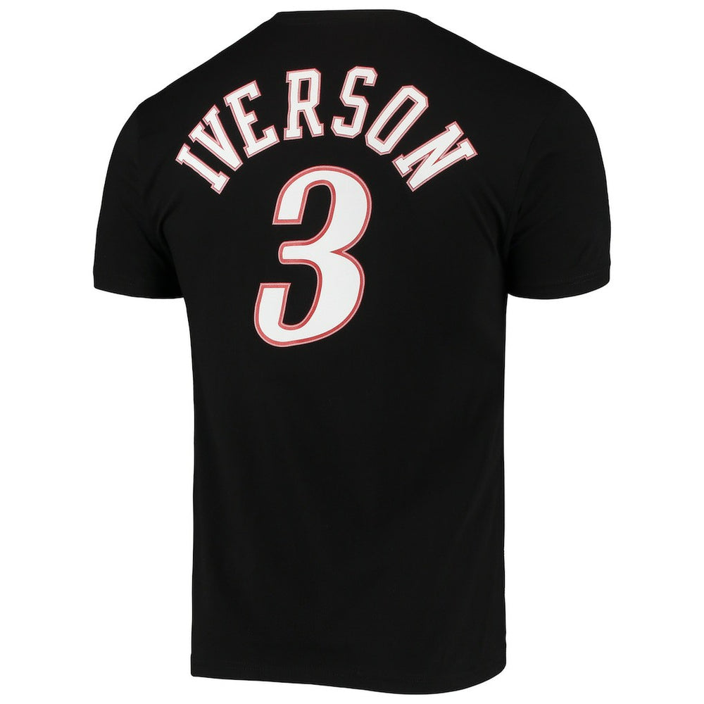 NBA Allen Iverson Philadelphia 76ers Hardwood Classics Stitch Name & Number T-Shirt sale