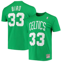 NBA Larry Bird Boston Celtics Hardwood Classics Stitch Name & Number T-Shirt