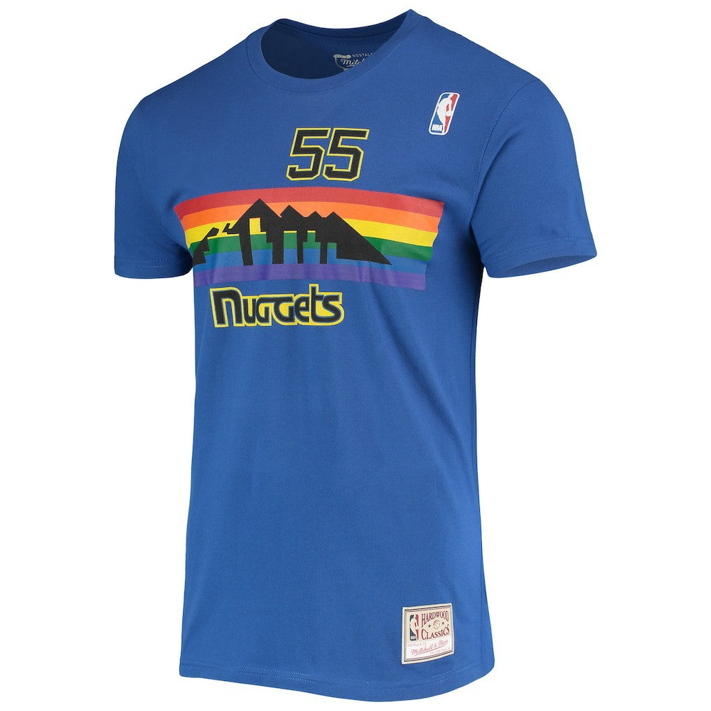 NBA Dikembe Mutombo Denver Nuggets Hardwood Classics Stitch Name & Number T-Shirt sale