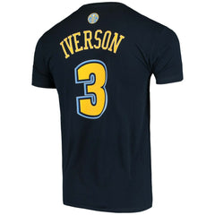 NBA Allen Iverson Denver Nuggets Hardwood Classics Stitch Name & Number T-Shirt sale