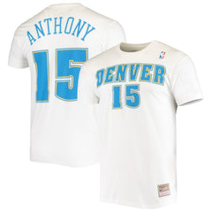NBA Carmelo Anthony Denver Nuggets Hardwood Classics Stitch Name & Number T-Shirt