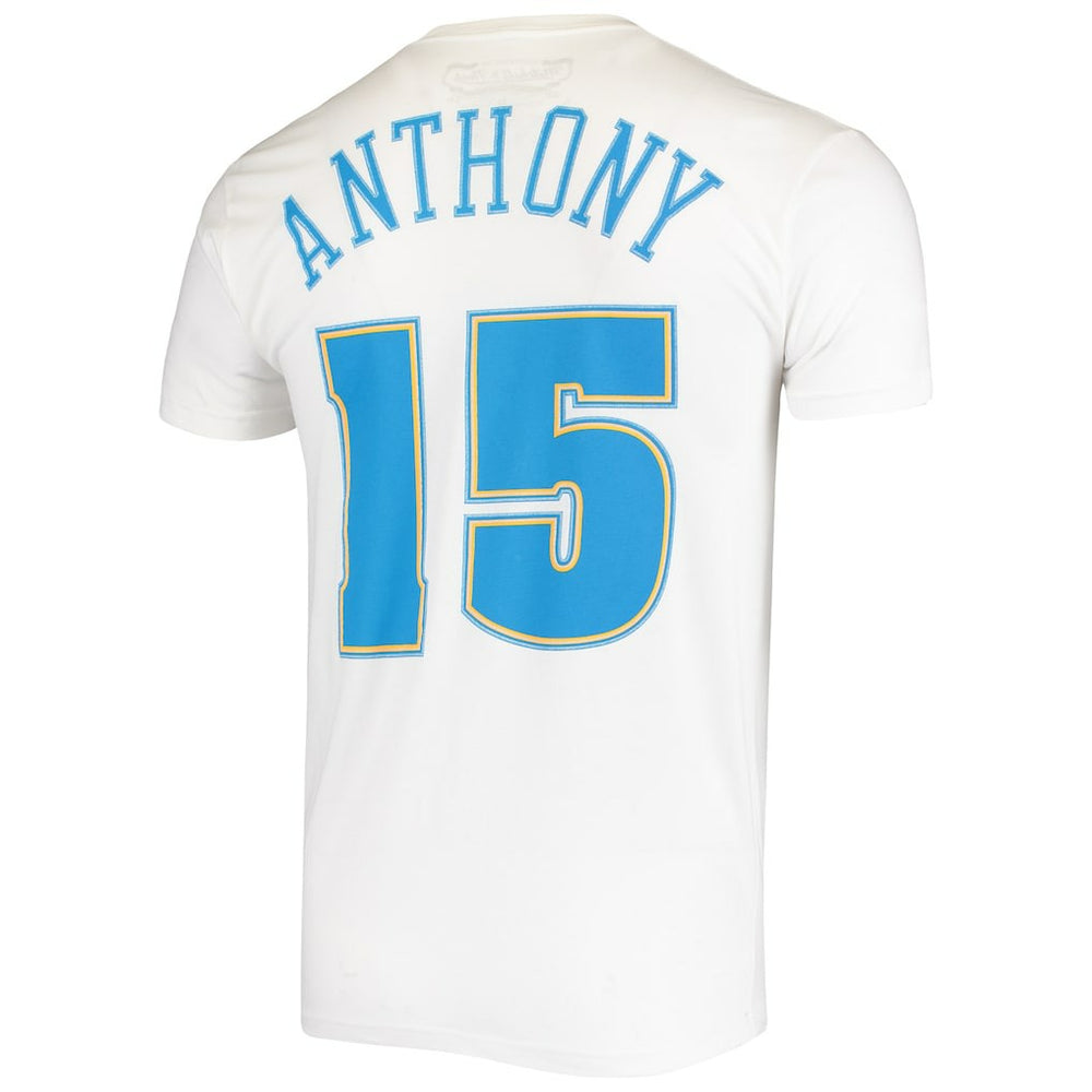 NBA Carmelo Anthony Denver Nuggets Hardwood Classics Stitch Name & Number T-Shirt