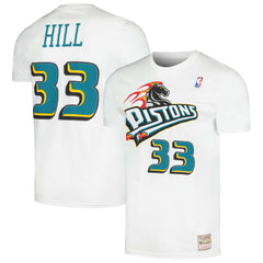 NBA Grant Hill Detroit Pistons Hardwood Classics Stitch Name & Number T-Shirt sale