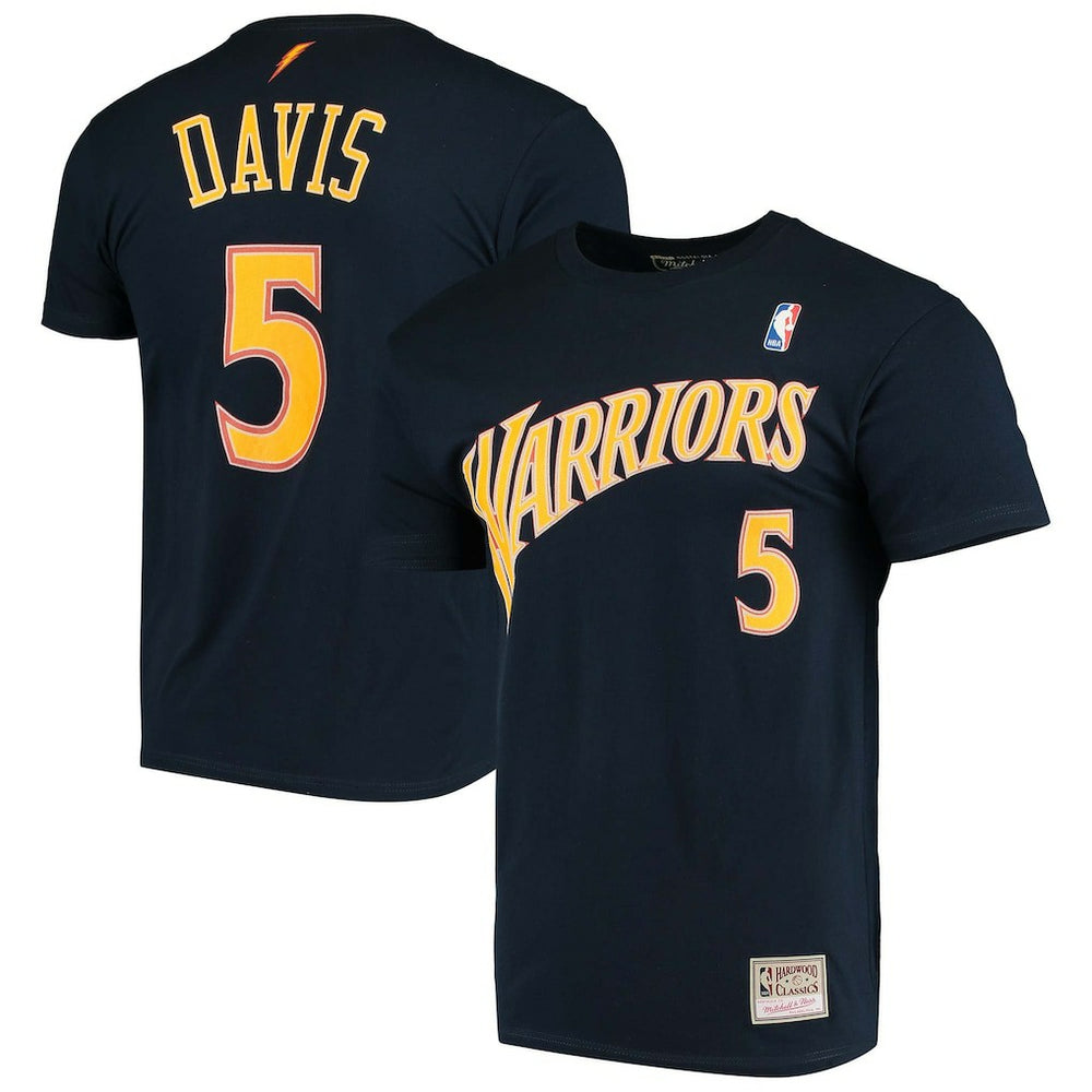 NBA Baron Davis Golden State Warriors Hardwood Classics Stitch Name & Number T-Shirt sale