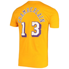 NBA Wilt Chamberlain Los Angeles Lakers Hardwood Classics Stitch Name & Number T-Shirt