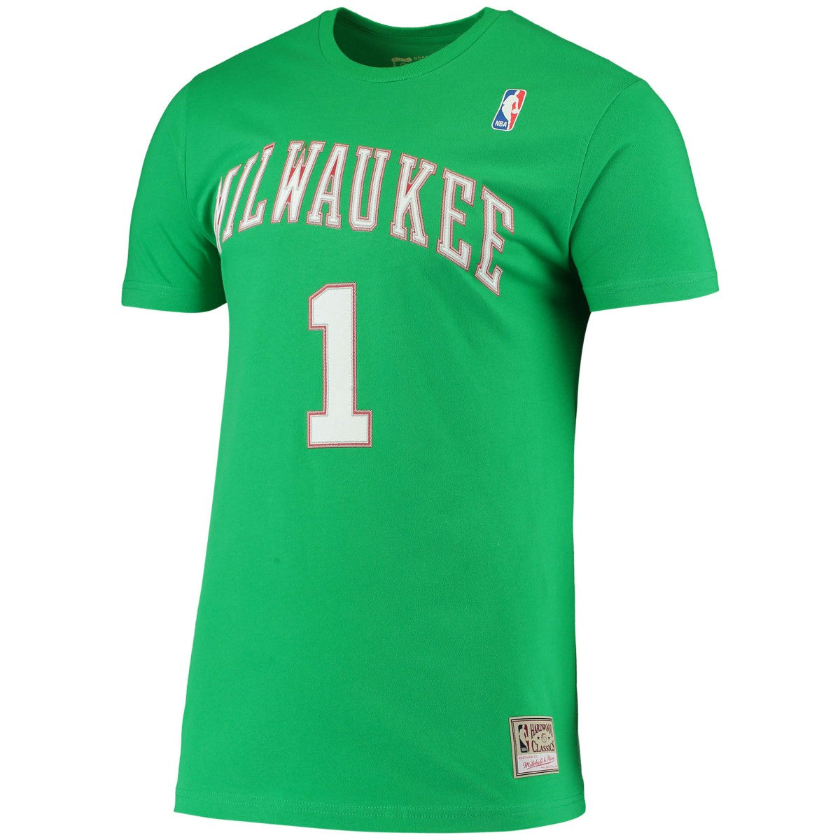 NBA Oscar Robertson Milwaukee Bucks Hardwood Classics Stitch Name & Number T-Shirt