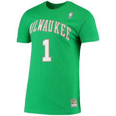 NBA Oscar Robertson Milwaukee Bucks Hardwood Classics Stitch Name & Number T-Shirt