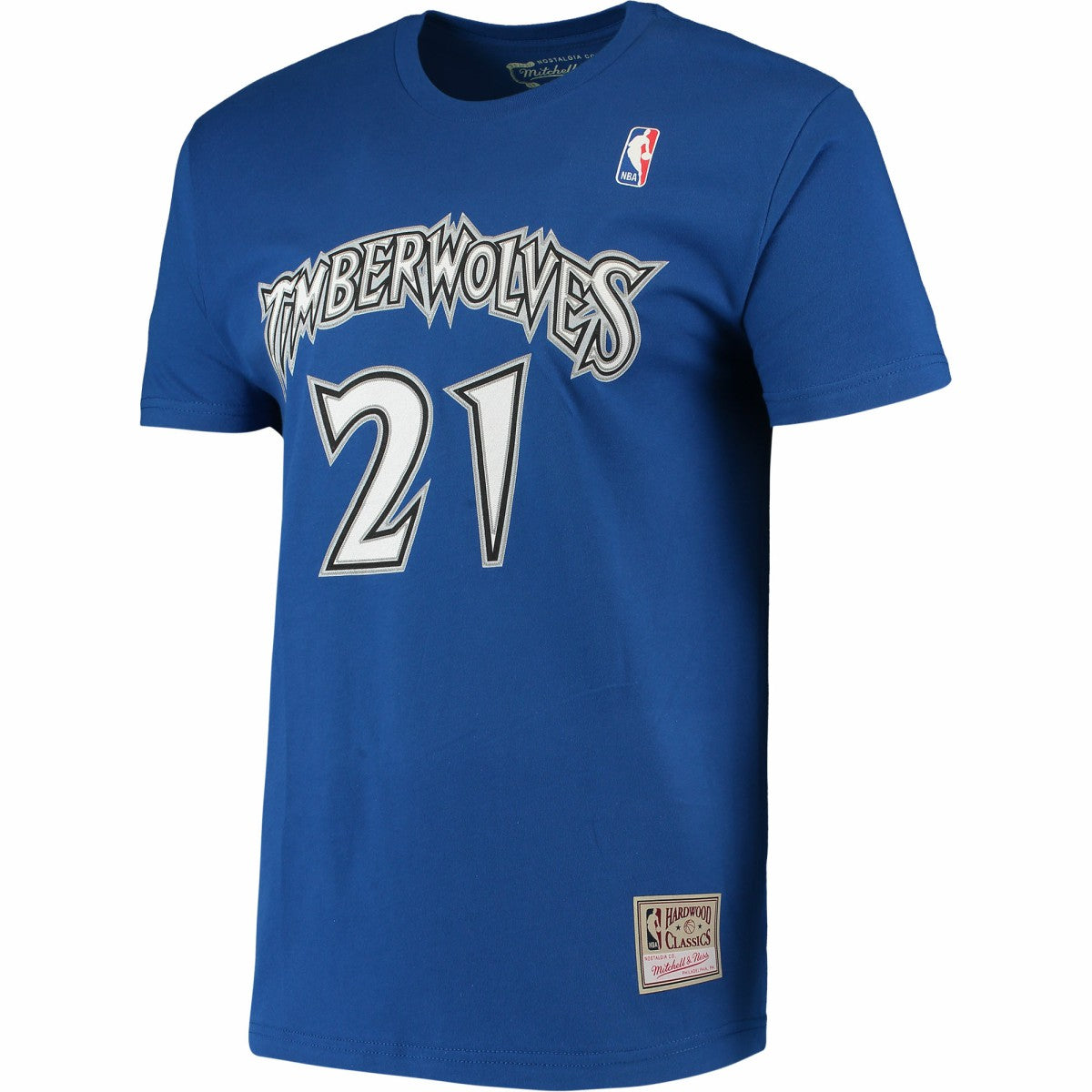 NBA Kevin Garnett Minnesota Timberwolves Hardwood Classics Stitch Name & Number T-Shirt