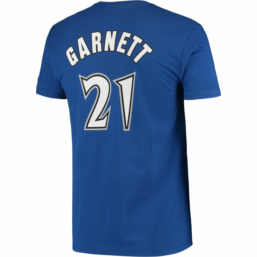 NBA Kevin Garnett Minnesota Timberwolves Hardwood Classics Stitch Name & Number T-Shirt