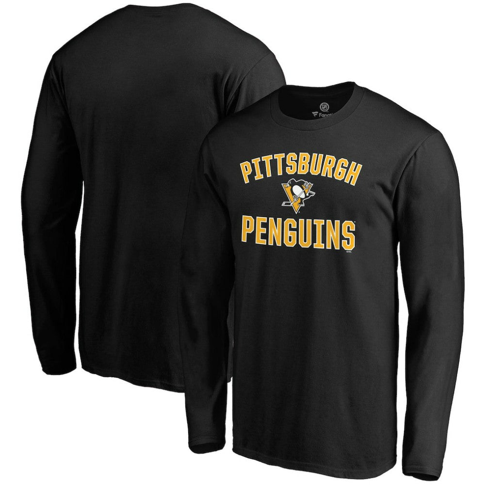 NHL Black Pittsburgh Penguins Fanatics Team Victory Arch Long Sleeve T-Shirt