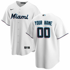 MLB Miami Marlins Nike Home Replica Custom Jersey