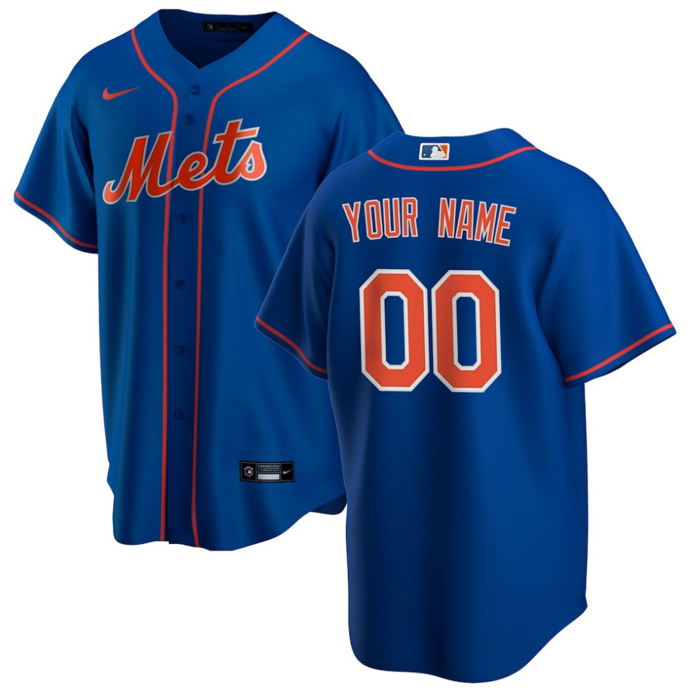 MLB New York Mets Nike Alternate Replica Pick-A-Player Custom Jersey